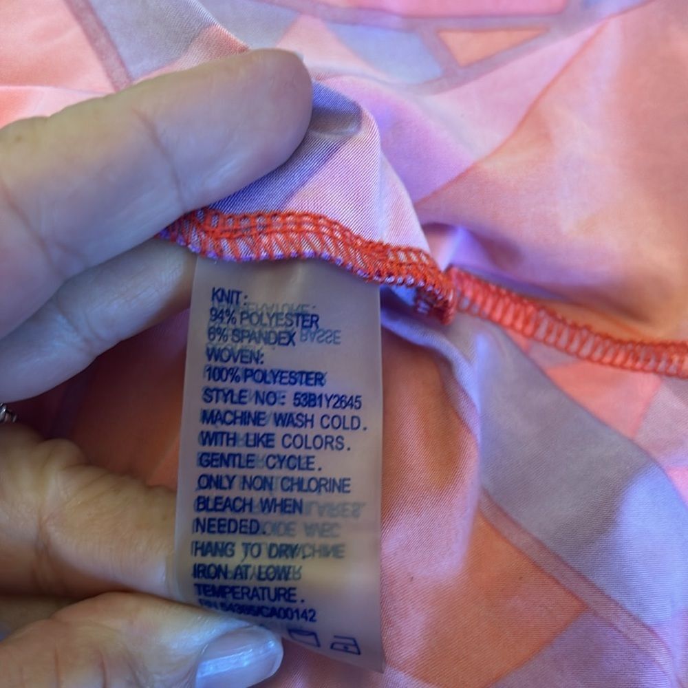 Peter Nygard Pink Purple Geometric Tunic - Picture 8 of 8